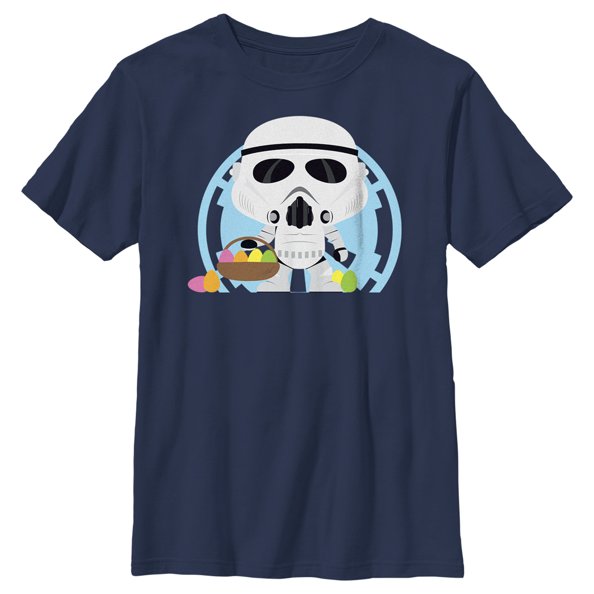 Boy's Star Wars Stormtroopers Are Ready To Hunt Eggs On Easter Graphic Tee Navy Blue Small